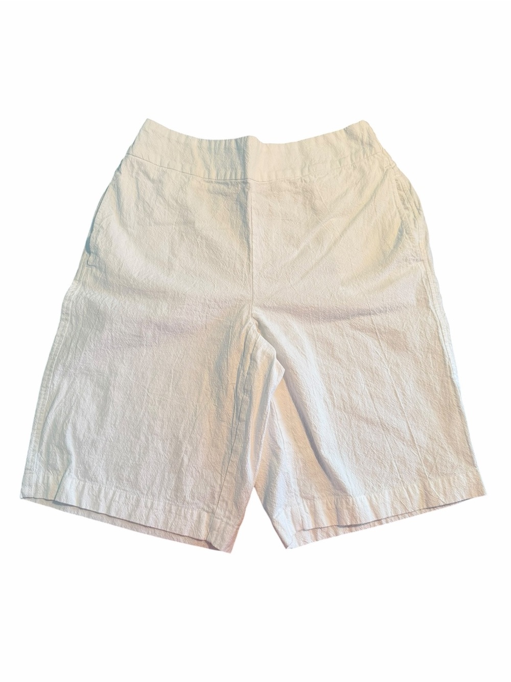 Coldwater Creek Summer Light Casual Day Bermuda Shorts Cotton White 6P